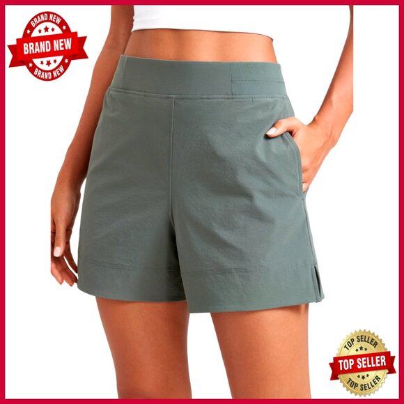 Other - High Waisted 4" Active Shorts with Pockets, Stretch Fabric for Hiking Golf